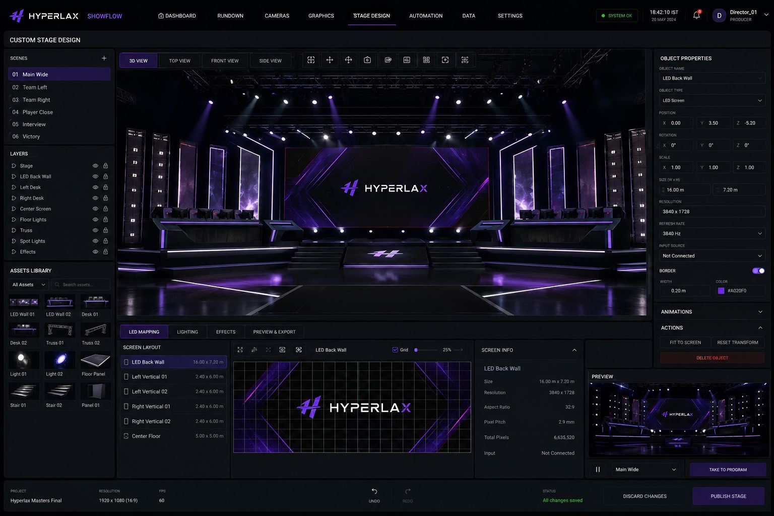 Custom Stage Design and LED Graphics